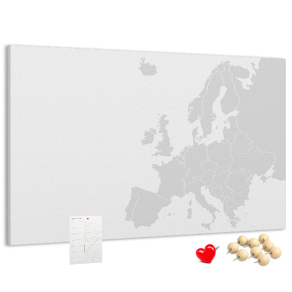 Panou din pluta Harta Europei pentru marcarea locațiilor