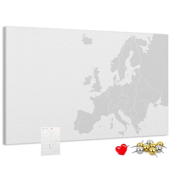 Panou din pluta Harta Europei pentru marcarea locațiilor