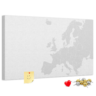 Panou din pluta Harta Europei pentru marcarea locațiilor