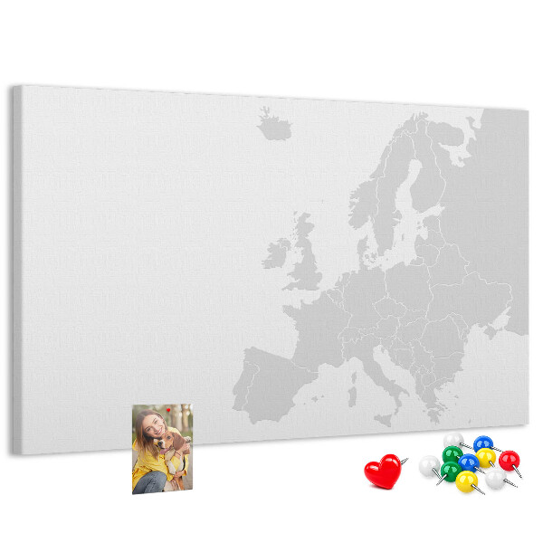 Panou din pluta Harta Europei pentru marcarea locațiilor