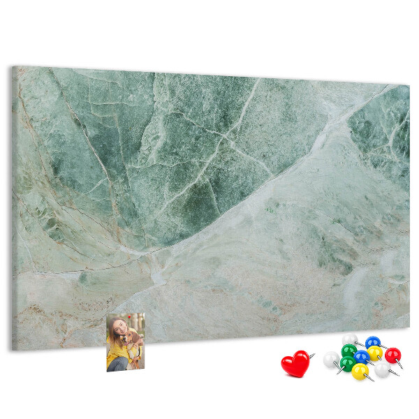 Panou de pluta Marmură verde cu vene delicate
