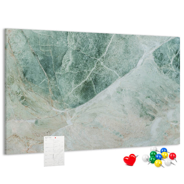 Panou de pluta Marmură verde cu vene delicate