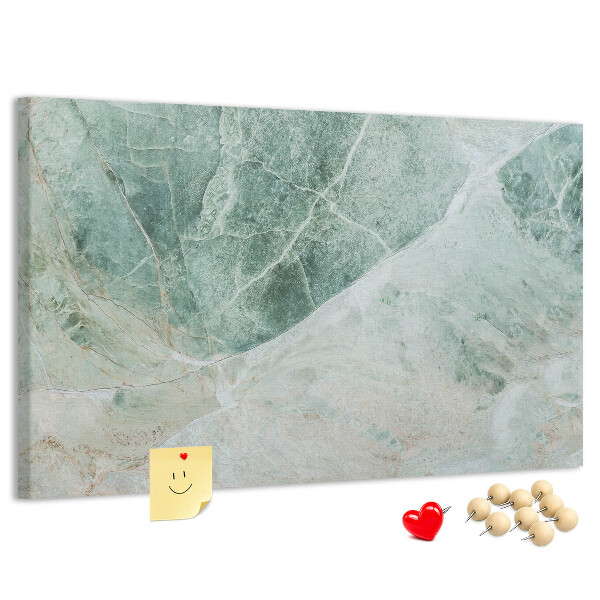 Panou de pluta Marmură verde cu vene delicate