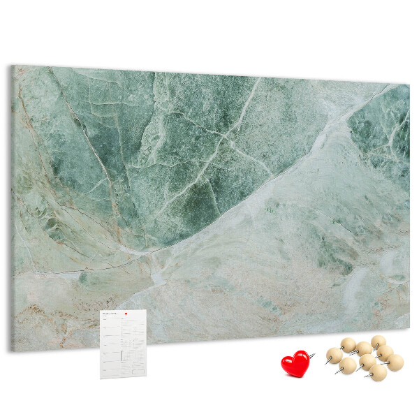 Panou de pluta Marmură verde cu vene delicate