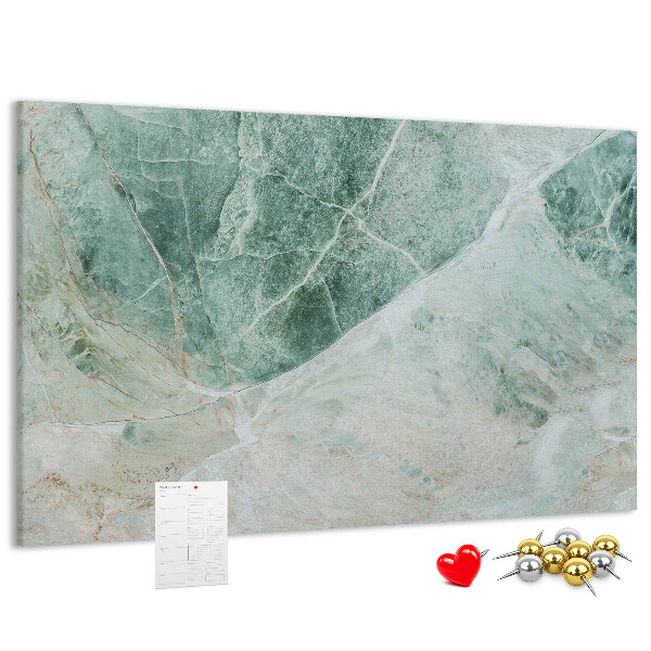 Panou de pluta Marmură verde cu vene delicate