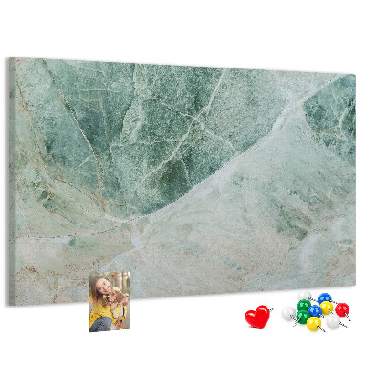 Panou de pluta Marmură verde cu vene delicate
