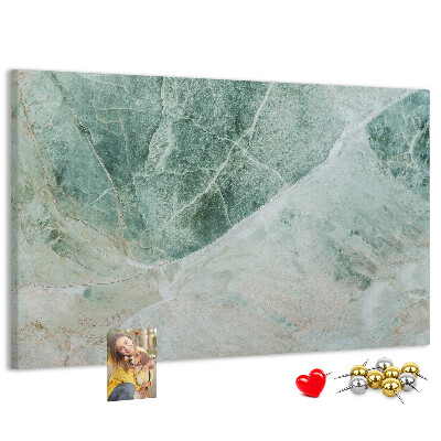 Panou de pluta Marmură verde cu vene delicate