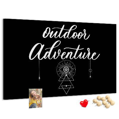 Panou din pluta Aventură în aer liber cu simboluri