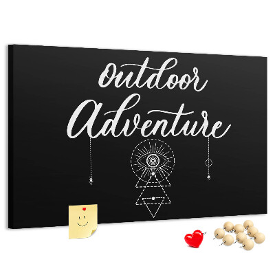 Panou din pluta Aventură în aer liber cu simboluri