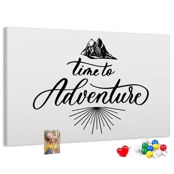 Panou de pluta Timp pentru o aventură la munte