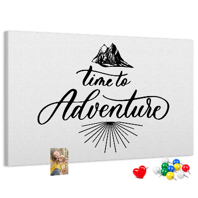 Panou de pluta Timp pentru o aventură la munte