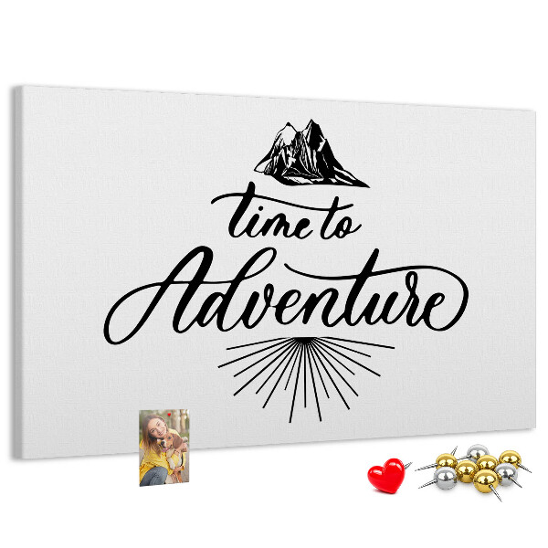 Panou de pluta Timp pentru o aventură la munte
