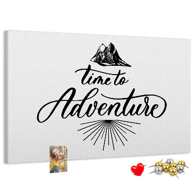 Panou de pluta Timp pentru o aventură la munte