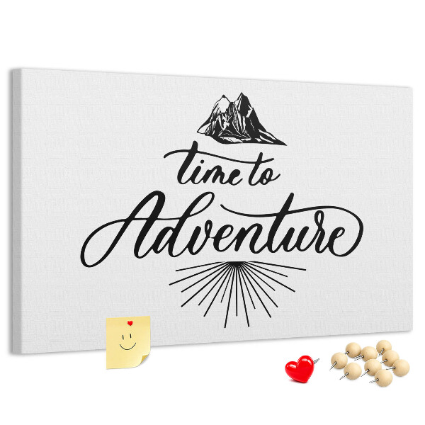 Panou de pluta Timp pentru o aventură la munte