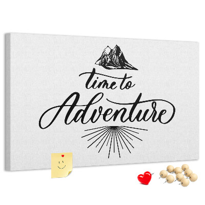 Panou de pluta Timp pentru o aventură la munte