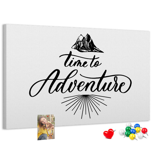 Panou de pluta Timp pentru o aventură la munte