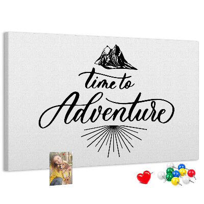 Panou de pluta Timp pentru o aventură la munte