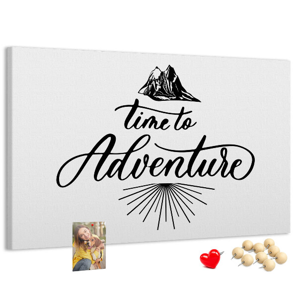 Panou de pluta Timp pentru o aventură la munte