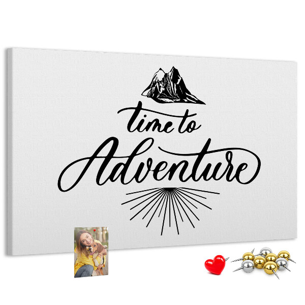 Panou de pluta Timp pentru o aventură la munte