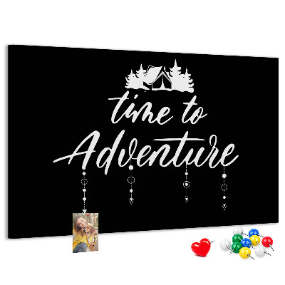 Panou din pluta Timp pentru o aventură în natură.