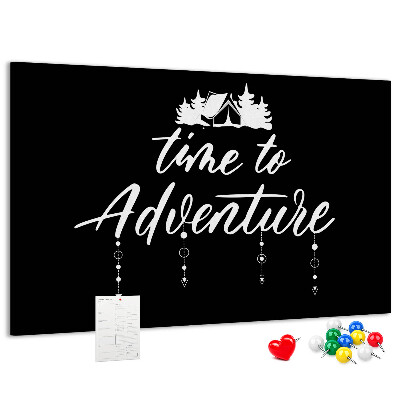 Panou din pluta Timp pentru o aventură în natură.