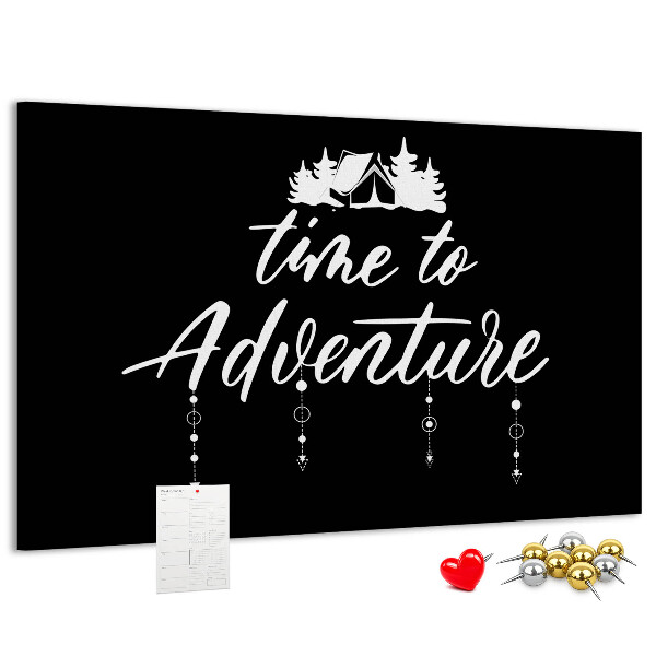 Panou din pluta Timp pentru o aventură în natură.