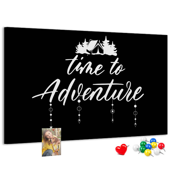 Panou din pluta Timp pentru o aventură în natură.
