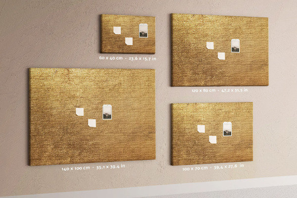 Panou de pluta Textură aurie cu stil minimalist.