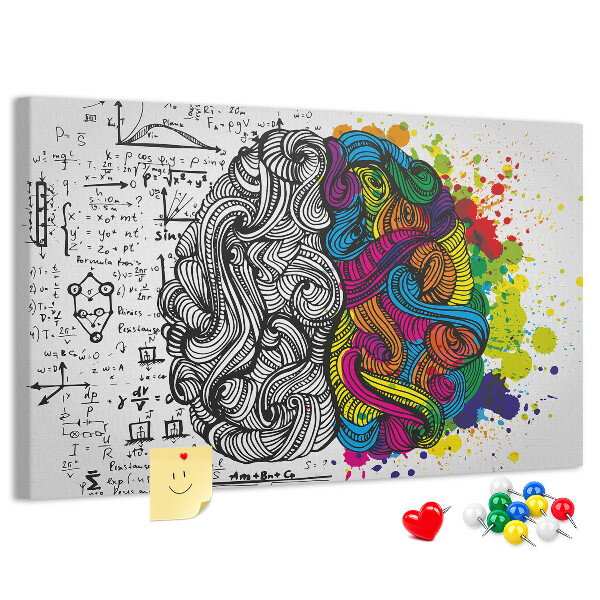 Panou din pluta Creierul și creativitatea într-o armonie colorată