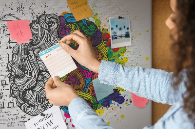 Panou din pluta Creierul și creativitatea într-o armonie colorată