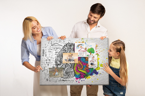 Panou din pluta Creierul și creativitatea într-o armonie colorată