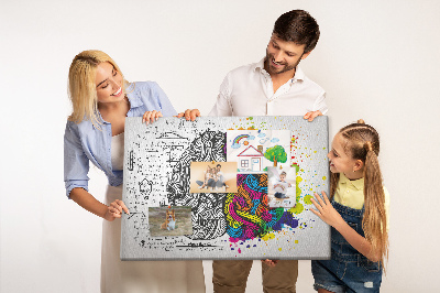Panou din pluta Creierul și creativitatea într-o armonie colorată