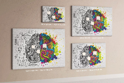 Panou din pluta Creierul și creativitatea într-o armonie colorată