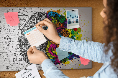 Panou din pluta Creierul și creativitatea într-o armonie colorată