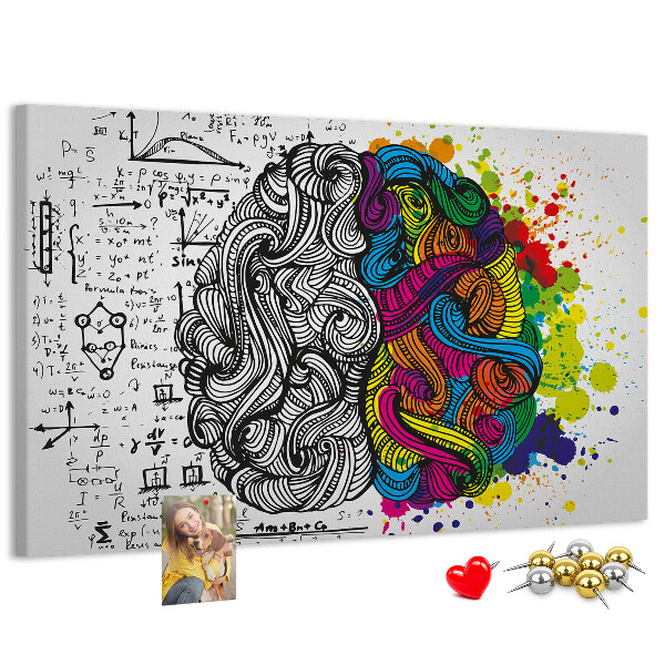 Panou din pluta Creierul și creativitatea într-o armonie colorată