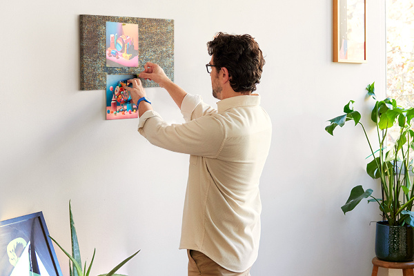 Panou de pluta Suprafață ruginită cu accente albastre