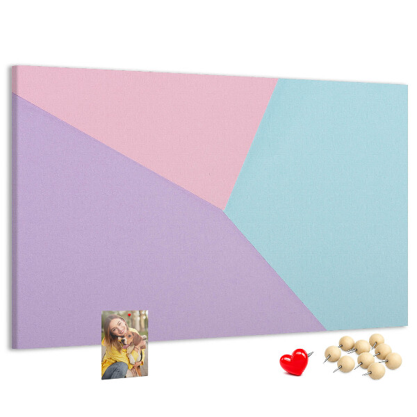 Panou din pluta Geometria formelor pastelate în culori.