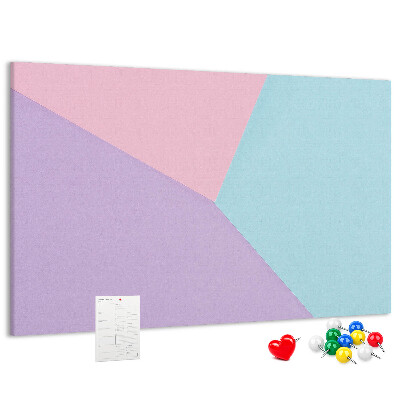 Panou din pluta Geometria formelor pastelate în culori.