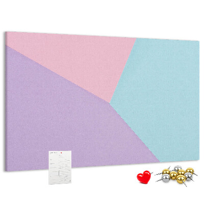Panou din pluta Geometria formelor pastelate în culori.