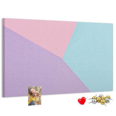 Panou din pluta Geometria formelor pastelate în culori.