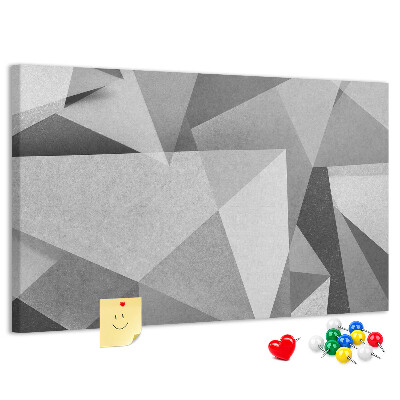 Panou de pluta Forme geometrice abstracte gri și negre