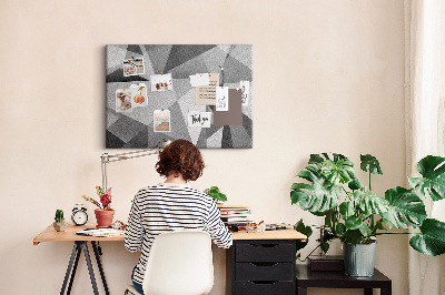 Panou de pluta Forme geometrice abstracte gri și negre