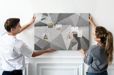 Panou de pluta Forme geometrice abstracte gri și negre