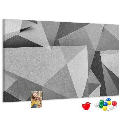 Panou de pluta Forme geometrice abstracte gri și negre