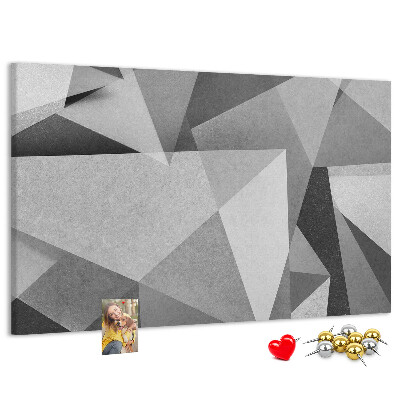 Panou de pluta Forme geometrice abstracte gri și negre