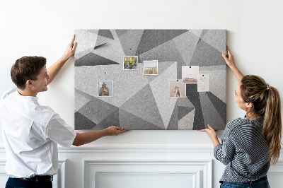 Panou de pluta Forme geometrice abstracte gri și negre