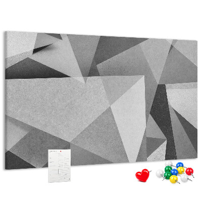 Panou de pluta Forme geometrice abstracte gri și negre