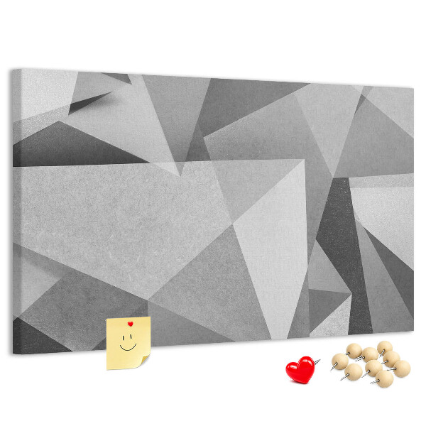 Panou de pluta Forme geometrice abstracte gri și negre