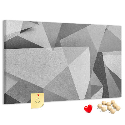 Panou de pluta Forme geometrice abstracte gri și negre