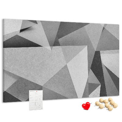 Panou de pluta Forme geometrice abstracte gri și negre